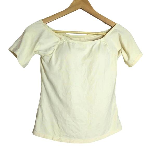 Soft Surroundings top size 32B Beige Size 32B Short Sleeve Wide Open Neckline - Picture 2 of 9